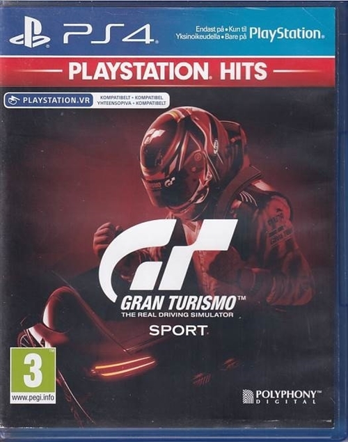 Gran Turismo Sport - Playstation Hits - PS4 - Playstation VR (B Grade) (Genbrug)
